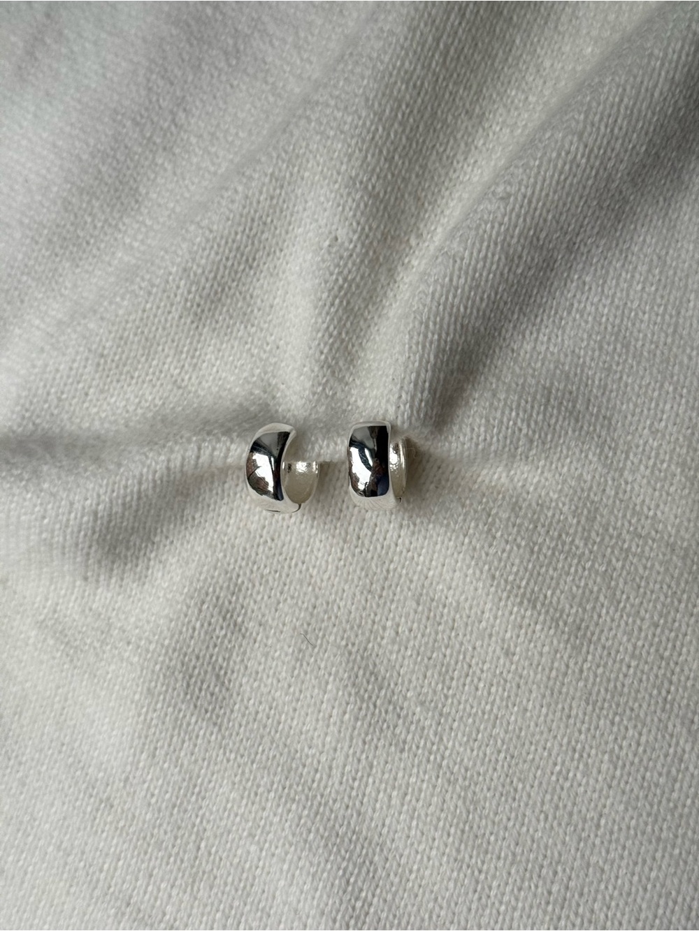Classic Silver plated Huggie Hoop Earrings - Minimal Women Jewelry